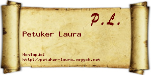 Petuker Laura névjegykártya